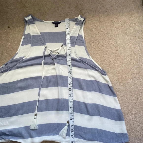 AéRopostale blue and white tank top size large - Picture 7 of 7